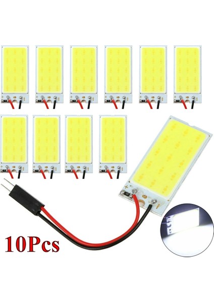 5 Adet Panel LED Kubbe Okuma Işığı Harita Lambası Cob 15 Smd Araba Iç Işıkları Oto Ampul W5W Festoon LED Adaptör Plaka Lambası (Yurt Dışından)