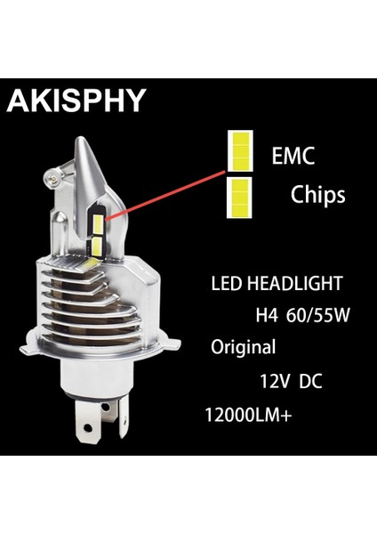 1 Adet Beyaz 6500K Auto Car LED H4 Far Ampul Motosiklet Lambası Lm Hs1 Işıkları Yüksek Kısa Huzme Hilo 12V Dk Sarı 3000K (Yurt Dışından) indirimleri