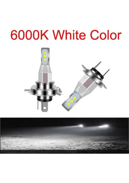 H4 Stili 6000K Soğuk Beyaz 2 Adet H7 H4 H11 H8 H1 H3 H6 LED Araba Far Ampul Işın 24V 12V 80W Yüksek Güçlü Araba Sis Lambası 4300K ​​6000K Otomatik Far Lm (Yurt Dışından)