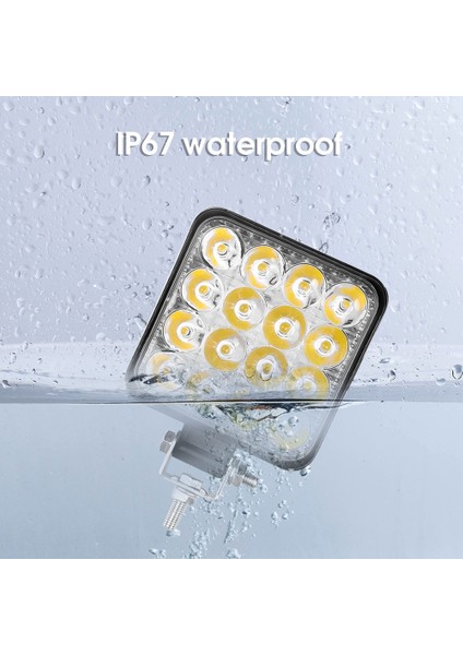 2 Adet Tarzı 48W LED Işık Çubuğu Araba Çalışma Işığı 16LED Cob Kare Spot Offroad Kamyon Combo 12V Suv Atv Tekne Motosiklet Için (Yurt Dışından) indirimleri