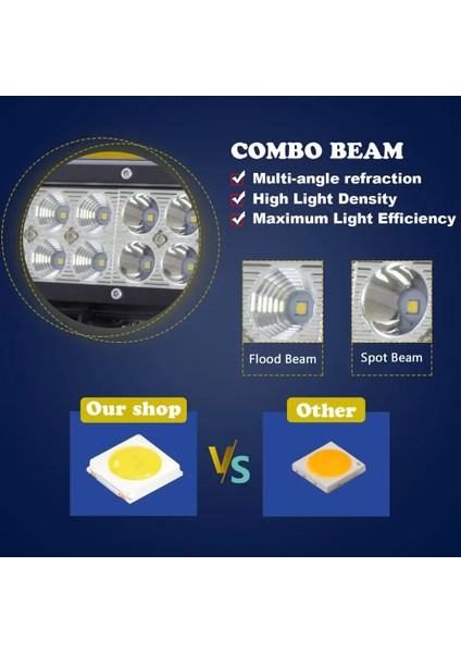4 Inç Nokta 2 Adet Tarzı Jeep 4x4 Kamyon Için Otomatik LED Işık Çubuğu Utv Atv Traktör Suv Spot Işığı Sel Sis Lightbar (Yurt Dışından)