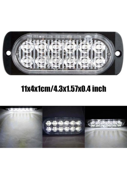 12V 12LED Kırmızı Stil Dc 12V 36W Beyaz 12LED Araba Kamyon Güvenlik Uyarısı Acil Her Zaman Parlak Işık Lambası Araba Strobe Acil Durum Yanıp Sönen Uyarı Işığı (Yurt Dışından) indirimleri