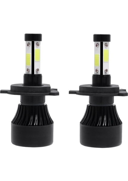 H9 Stili 4 Taraf Siyah Renk 4 Yan Yeni H7 LED Araba Far 100W Lm H4 Ampul 6500K H Hb H13 Turbo Otomatik Lambalar Sis Farı (Yurt Dışından)