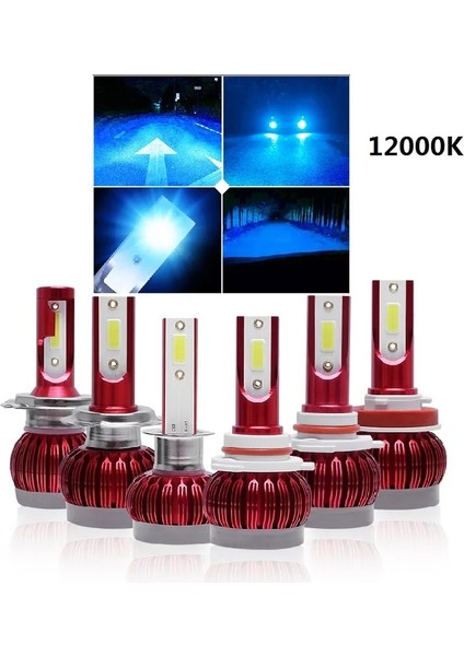 H3 Stili 12000K Pampsee H7 LED H4 LED H11 Araba Işık H3 H1 LED Far Hb3 Hb H8 H9 LED Ampuller 12V 8000K 6000K Lamk Ampul (Yurt Dışından)