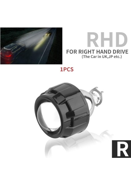 1 Adet Rhd Siyah Stil Kafolee 2. Mini Bi Xenon Hıd Projektör Far Lensleri Güçlendirme Fit H4 H7 H H8 Araba Kafa Lambası W Geçit Tabancası Örtüleri (Yurt Dışından)