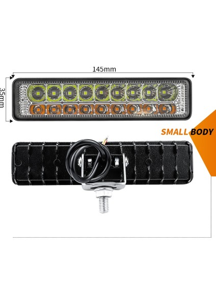 1 Parça Tarzı Ultra Parlak 6 Iw Beyaz + Sarı LED Çalışma Işık Çubuğu Su Geçirmez Sis Lambası Sürüş Offroad Tekne Araba Traktör Kamyon Suv Için (Yurt Dışından) indirimleri