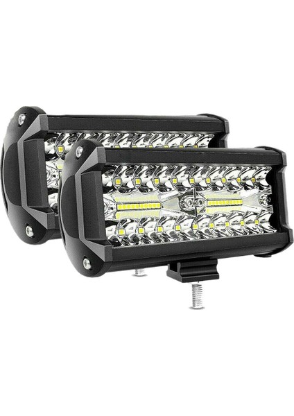 Siyah Stil 2x 7ıw LED Çalışma Işık Çubuğu Taşkın Spot Combo Offroad Suv Sis Lambası Sürüş Kamyon Açık Havada (Yurt Dışından)