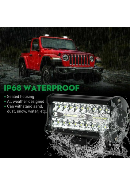 Siyah Stil 2x 7ıw LED Çalışma Işık Çubuğu Taşkın Spot Combo Offroad Suv Sis Lambası Sürüş Kamyon Açık Havada (Yurt Dışından) modelleri