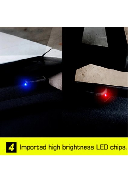 Kırmızı Güneş Enerjili USB Güç Araba Alarm Işığı Hırsızlığa Karşı Uyarı Flaşı Yanıp Sönen Sahte Araba LED Işık Flaşı Yanıp Sönen Lamba Kırmızı Mavi Yeni Güncelleme (Yurt Dışından)