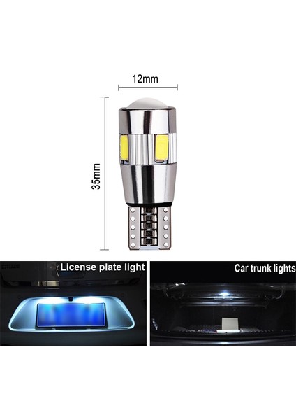 Buz Mavisi 2x Araba 5W5 LED Ampul T10 W5W LED Sinyal Işığı Canbus 12V 6000K Otomatik Klerans Kama Yan Ters Lambalar Smd Mavi Hata Yok (Yurt Dışından)