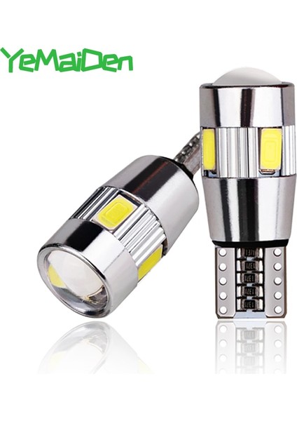 Buz Mavisi 2x Araba 5W5 LED Ampul T10 W5W LED Sinyal Işığı Canbus 12V 6000K Otomatik Klerans Kama Yan Ters Lambalar Smd Mavi Hata Yok (Yurt Dışından)
