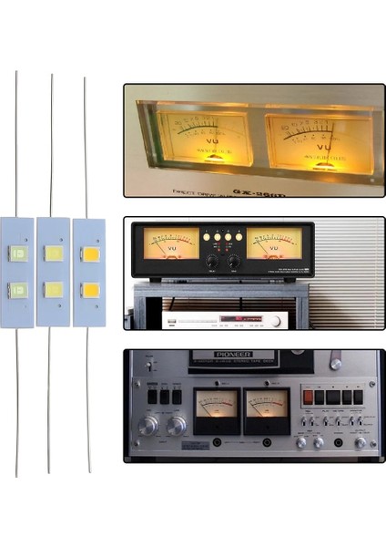 Sıcak Beyaz 10X8V LED Eksenel Vu Metre Lambası Onkyo Akaı Kaset Çalar Pioneer Reel Için Makara Teyp ve Diğer Klasik Hifi Cihazları (Yurt Dışından)