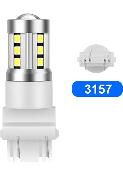Sarı Stil 3157 P27-7W 2 Adet T15 W16W LED Baw PY21W LED BAY15D P Ampuller Dönüş Sinyali Işık WY21W W21W W P27W T20 Lamba (Yurt Dışından)