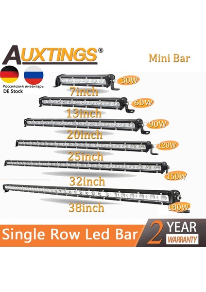 13 Inç Sel Tarzı Auxtings Ince LED Işık Çubuğu Tek Sıra '' W 120W 150W 180W Suv 4x4 Off Road LED Çalışma Işığı Lambası (Yurt Dışından)