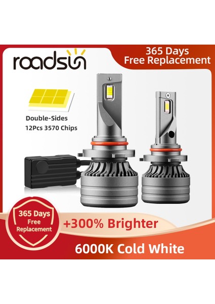 H1 Stili 1 Parça Roadsu Mini H7 LED H4 H1 H11 Araba Far Ampülleri H8 Hb3 Hb LED Canbus 100W Lm 6000K 12V 24V Otomatik Sis Farları (Yurt Dışından) fiyatları