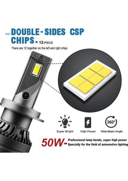H1 Stili 1 Parça Roadsu Mini H7 LED H4 H1 H11 Araba Far Ampülleri H8 Hb3 Hb LED Canbus 100W Lm 6000K 12V 24V Otomatik Sis Farları (Yurt Dışından) modelleri