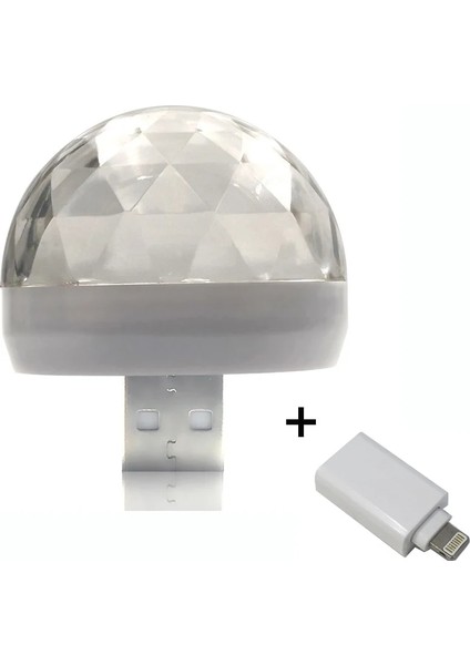 Yıldırım ile Lamba Mini USB Renkli Atmosfer Işığı Araba USB Parti Işığı Dj LED Rgb Iç Lamba Kulübü Disko Sihirli Sahne Etkisi Taşınabilir Işıklar (Yurt Dışından)
