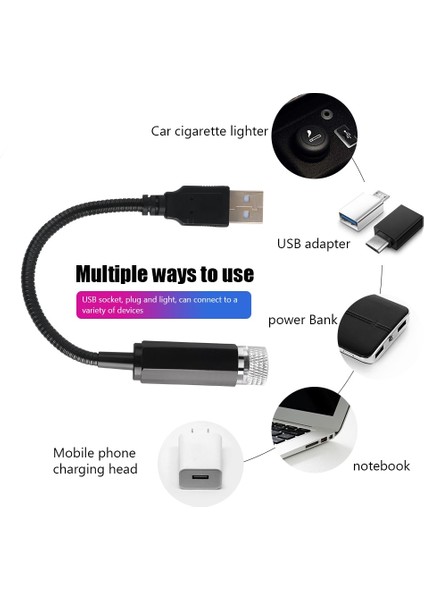 Mavi Araba LED Iç Işıklar Yıldızlı Gökyüzü Tavan Çatı Yıldız Gece Lambası Romantik Projektör USB Atmosfer Lambası Ayarlanabilir Galaxy Işıkları (Yurt Dışından) fiyatları