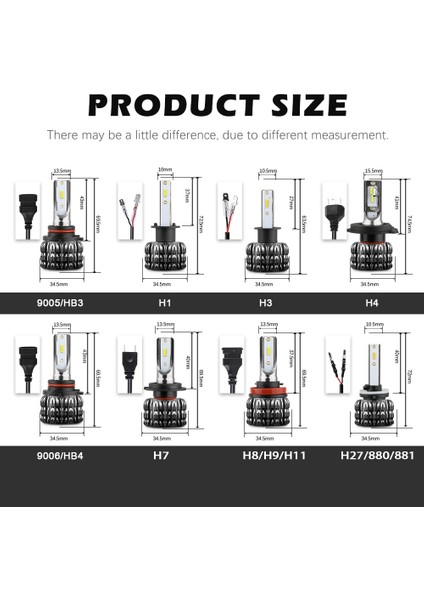 H11 Stili Sarı Braveway H4 LED Far H7 LED Araba Ampul H1 H3 H Hb3 Hb4 H11 LED Sis Lambası 12V 3000K 6000K 8000K Beyaz Sarı Yeşil (Yurt Dışından)