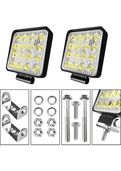 1 Adet Mini 48W Spot Stili Okeen Mw 48W LED Çalışma Işığı Barra LED 12V 24V Spot Offroad LED Işık Çubuğu Wrangler Modifiye Lamba Kamyon Araba Suv 4dw (Yurt Dışından) modelleri