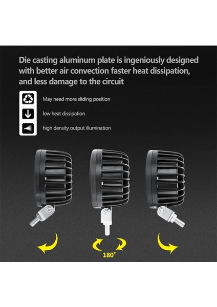 Sarı Stil D Lens LED Çalışma Işığı Niva 4x4 Offroad Bar Araba 4WD Kamyonlar Atv Suv Römork Offroad Motosiklet Su Geçirmez Sürüş Işıkları (Yurt Dışından) modelleri