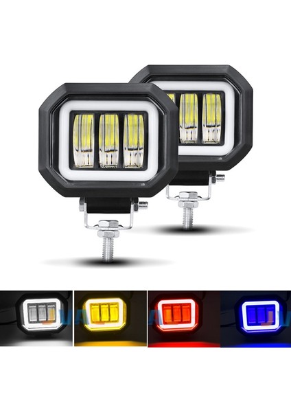 Sarı Stil D Lens LED Çalışma Işığı Niva 4x4 Offroad Bar Araba 4WD Kamyonlar Atv Suv Römork Offroad Motosiklet Su Geçirmez Sürüş Işıkları (Yurt Dışından) indirimleri