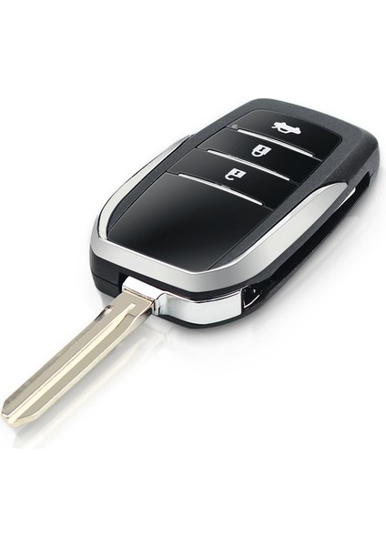 Altın Tarzı Keyyou Modifiye Flip Araba Anahtarı Kabuk Kılıf Toyota Camry Rav4 Corolla Prado Yarıs Yedek Düğmeler Kesilmemiş TOY43 Bıçak (Yurt Dışından)