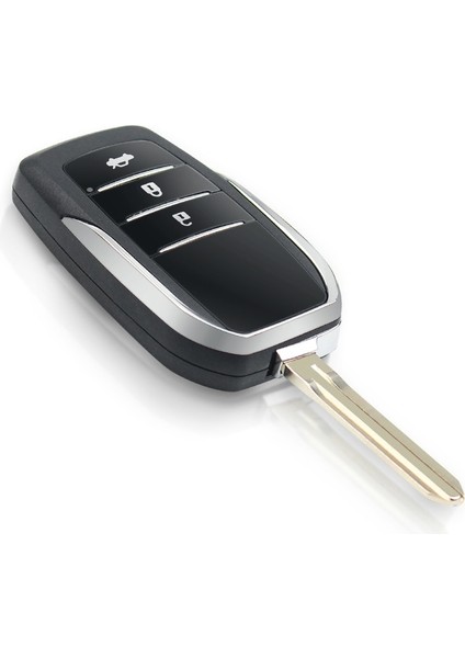 Altın Tarzı Keyyou Modifiye Flip Araba Anahtarı Kabuk Kılıf Toyota Camry Rav4 Corolla Prado Yarıs Yedek Düğmeler Kesilmemiş TOY43 Bıçak (Yurt Dışından)