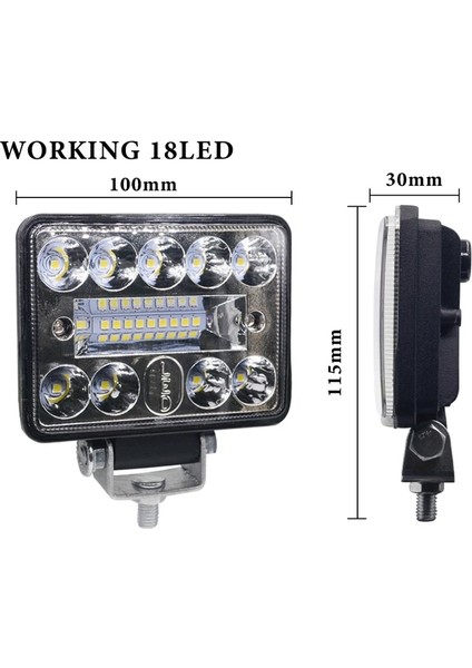 48W Çalışma Işığı 2 Adet Stil V 54W Wrok Işık LED Bar LED Lightbar Kamyon Traktör Suv Için LED 18SMD 4x4 Araba LED Farlar Aydınlatma Spot Çalışma Çubuğu (Yurt Dışından)