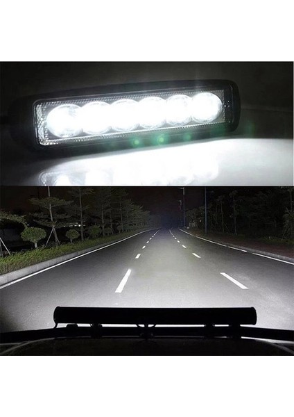 1 Adet Tarzı 6 LED 12W Araba Drl Çalışma Işıkları Spot Işığı Evrensel Offroad Otomobil Kamyon Sürüş Sis Spot Lambası Far Işık Çubuğu (Yurt Dışından) fırsatları