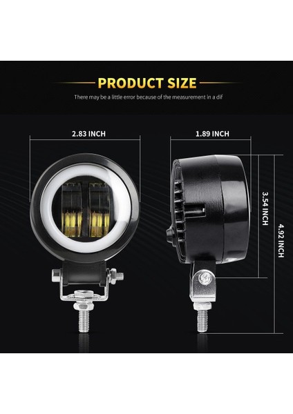 1x Beyaz Halka Stili Iw Su Geçirmez Yuvarlak LED Angel Eyes Işık Çubuğu 12V 24V 6500K Beyaz Mavifor Motosiklet Offroad LED Çalışma Işığı (Yurt Dışından) indirimleri