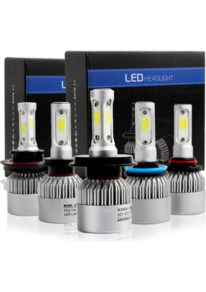 H1 Stili S2 2 Adet H7 LED Lm Yüksek Güç H1 Hb3 Hb4 H8 H11 H4 LED Far V 24V Sis Lambası 3000K 6000K 8000K (Yurt Dışından)