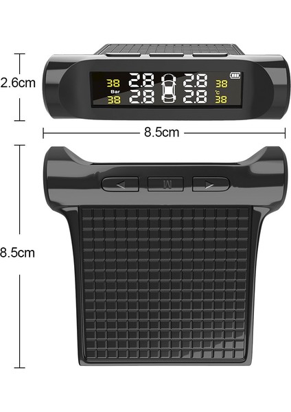 Basınç Monitörü Stili Araba Tpms Sensörü Lastik Basıncı Göstergesi Izleme Sistemi Otomatik Tekerlek Lastik Basıncı Güvenlik Alarm Sistemi Pil Dijital LCD Ekran (Yurt Dışından)