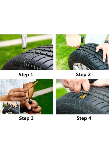 Beyaz Stil Araba Lastiği Onarım Araçları Tubeless Lastik Araba Patlak Onarım Fişi Kiti Iğne Yama Düzeltme Aracı Çimento Faydalı Setler Oto Lastik Tamiri (Yurt Dışından) fırsatları