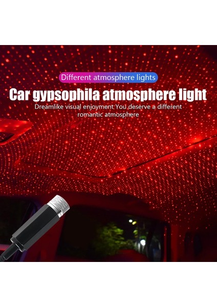 Mavi Araba LED Iç Işıklar Yıldızlı Gökyüzü Tavan Çatı Yıldız Gece Lambası Romantik Projektör USB Atmosfer Lambası Ayarlanabilir Galaxy Işıkları (Yurt Dışından) indirimleri