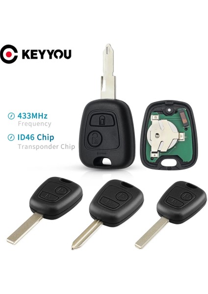 Va2 Bıçak Keyyou Araba Uzaktan Anahtarı 2 Buttomhz ID46 Citroeaxo Picasso Için Peugeot Partner Için (Yurt Dışından) fiyatları