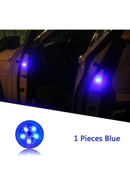 Mavi1 Parça Evrensel LED Araba Açılış Kapısı Güvenlik Uyarısı Çarpışma Önleyici Işıklar Manyetik Sensör Flaş Flaş Işığı Dönüş Sinyali Park Işığı (Yurt Dışından)
