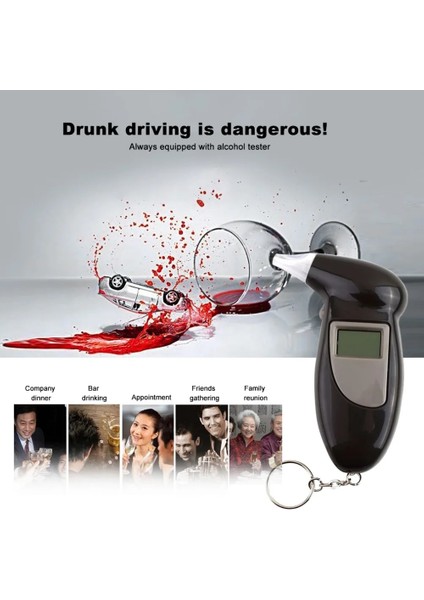 Arka Işık Stili ile Lamjad LCD Dijital Alkol Test Cihazı Analiz Cihazı Breathalyzer Nefesten Alkol Test Cihazı Alkol Alkolmetre Alkol Ölçer (Yurt Dışından) fiyatları