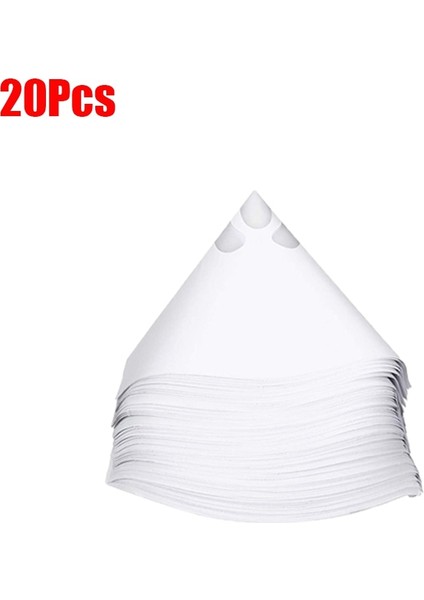 20 Adet Tarzı Boya Filtre Kağıdı Arındırıcı Süzme Kupası Huni Tek Kullanımlık 100 Mesh Boya Filte Mesh Konik Naylon Mikron Kağıt Adet (Yurt Dışından)