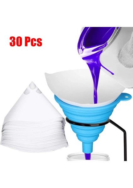 20 Adet Tarzı Boya Filtre Kağıdı Arındırıcı Süzme Kupası Huni Tek Kullanımlık 100 Mesh Boya Filte Mesh Konik Naylon Mikron Kağıt Adet (Yurt Dışından)