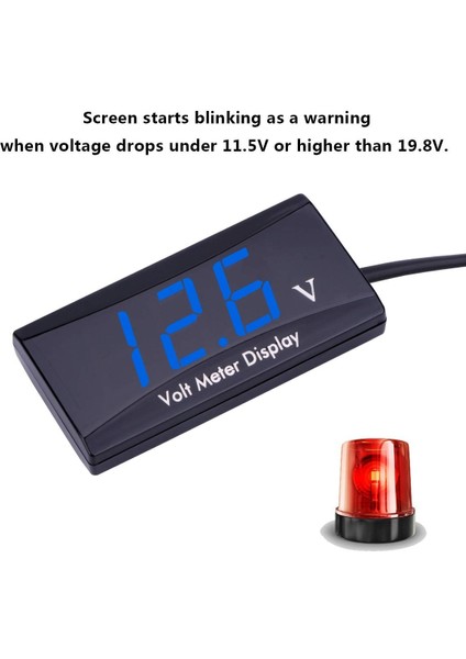Mavi Işık Stili Mini LED Ekran Dijital Voltmetre Monitör Paneli Volt Voltaj Ölçer Test Cihazı Ters Bağlantı Koruması 12V Araba Motosikleti Için (Yurt Dışından) fırsatları