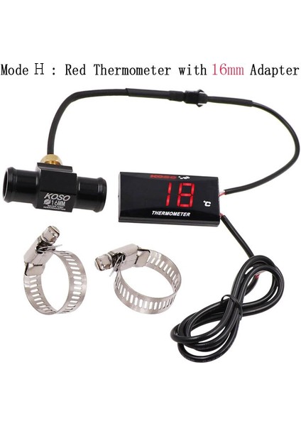 18 mm Sensör Stili Koso Motosiklet Termometre Yamxha Nmax Xmax Tmax LED Dijital Ekran Su Sıcaklık Adaptörü Sensörü Aksesuarları Seti (Yurt Dışından)