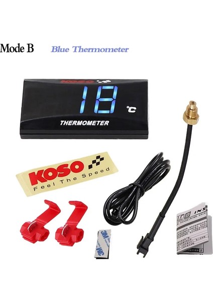 18 mm Sensör Stili Koso Motosiklet Termometre Yamxha Nmax Xmax Tmax LED Dijital Ekran Su Sıcaklık Adaptörü Sensörü Aksesuarları Seti (Yurt Dışından)