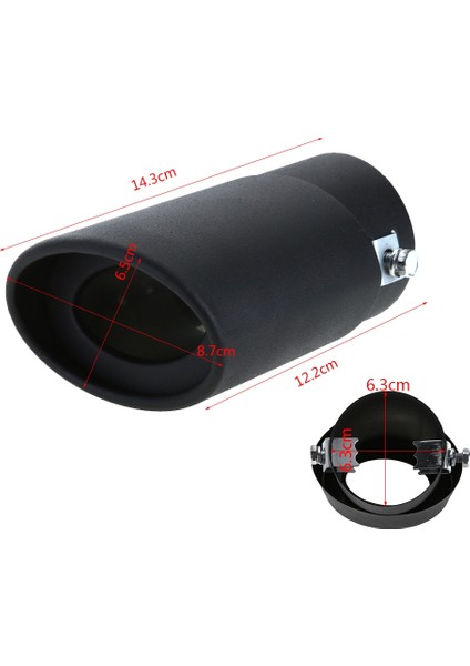 No.1 Tarzı Evrensel Oto Susturucu Susturucu Çift Çıkışlı Araba Egzoz Ucu Paslanmaz Çelik Eğimli Haddelenmiş Kenar Blacksilver Anti-Direnç Repai (Yurt Dışından)