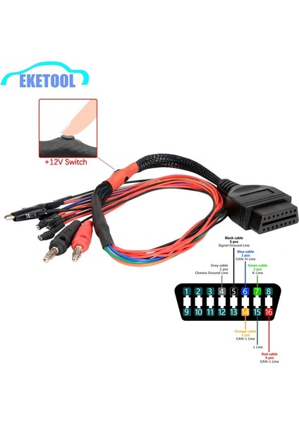 Koparma Tricore Stili Obd2 Teşhis Adaptörü Mpps V18 Obd Koparma Tricore Kablosu Ecu Beout Kablosu Mpps V21 12V Anahtarı (Yurt Dışından)