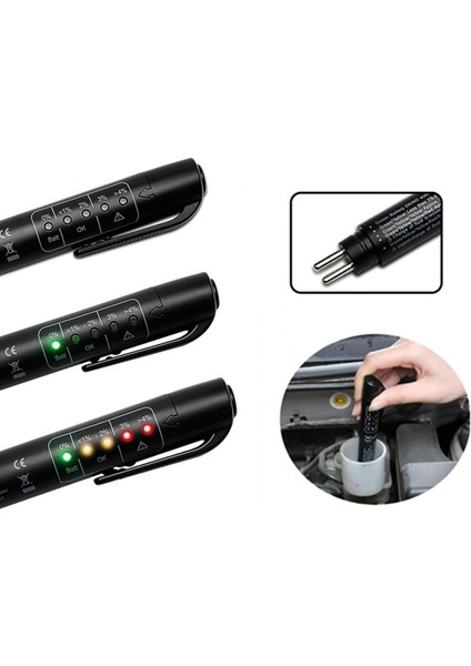 Fren Hidroliği Test Cihazı Stili Araba Teşhis Araçları Fren Hidroliği Akü Devre Test Cihazı 5 LED Mini Elektronik Fren Hidroliği Sıvı Test Kalemi Araba Araç Için (Yurt Dışından) fiyatları