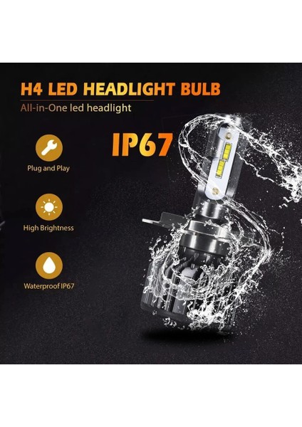 Süper Parlak Csp Stili 6500K Yhkoms Canbus Araba Işıkları H7 H11 LED Lamba Araba Far Ampülleri H4 H1 H8 H Hb3 Hb4 Turbo LED Ampuller 12V Oto LED Işık (Yurt Dışından)