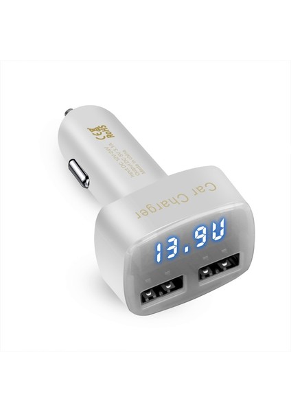 No.2 Tarzı 3.1A Çift USB Araç Şarj Cihazı 5V Evrensel Voltaj Sıcaklıkcurrent Meter Tester Adaptörü Dijital LED Ekran Huawei Için (Yurt Dışından)