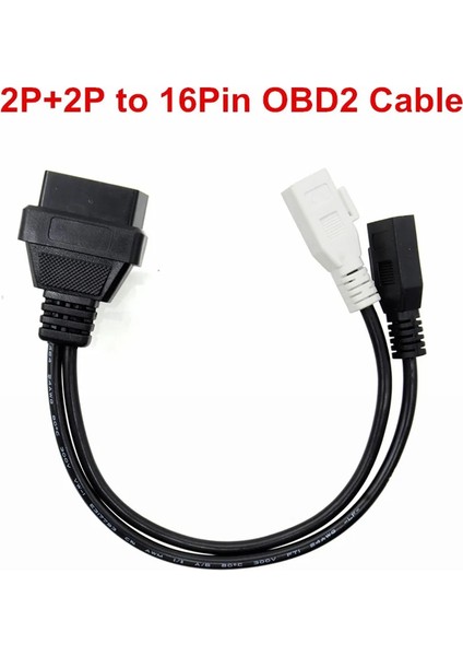 2p ve 2p Stili Çift Dişi Y Bölücü Dirsek Obd 2 Genişletici Odb Obd2 Kablosu Erkek - Dişi Düz Erişte Obd2 Uzatma Kablosu (Yurt Dışından)