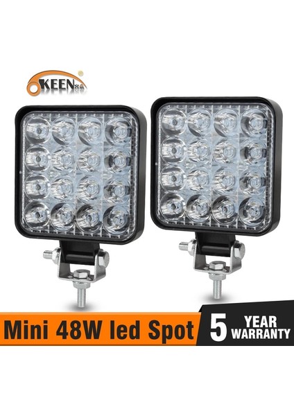 4 Adet Mini 27W Spot Stili Okeen Mw 48W LED Çalışma Işığı Barra LED 12V 24V Spot Offroad LED Işık Çubuğu Wrangler Modifiye Lamba Kamyon Araba Suv 4dw (Yurt Dışından) fiyatları